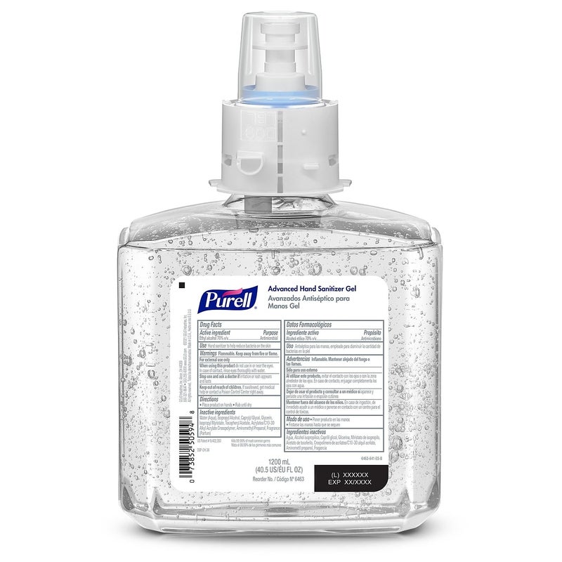 Purell Advanced Hand Sanitizer Gel, Clean Scent, 1200 mL Refill for ES6 Automatic Hand Sanitizer Dispenser (Pack of 2) - 6463-02 - Image 2